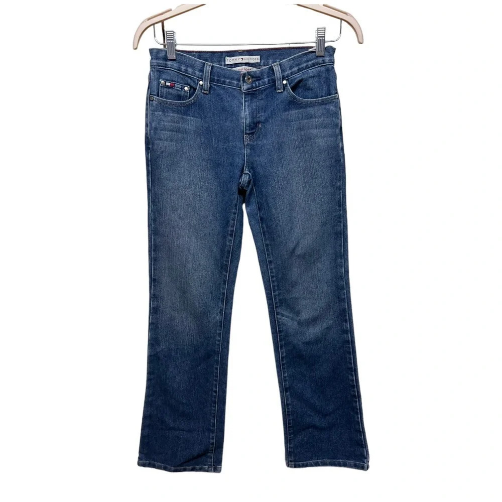 Vintage Y2K Tommy Hilfiger Low Rise Boot Cut Denim Jeans 4
